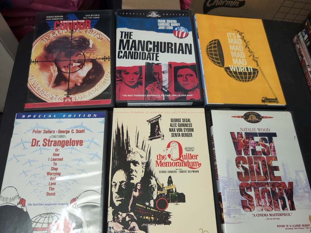 Lot DVD 3 Days Condor Dr Strangelove Quiller Momo West Side Mad Manchurian